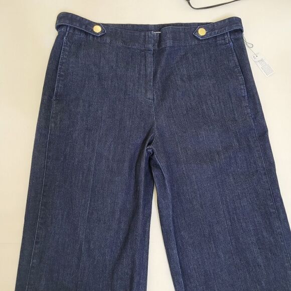 NEW 16 WIDE LEG LIZ CLAIRBORNE DARK WASH MID RISE TROUSERS JEANS 1X NWT - Picture 4 of 13